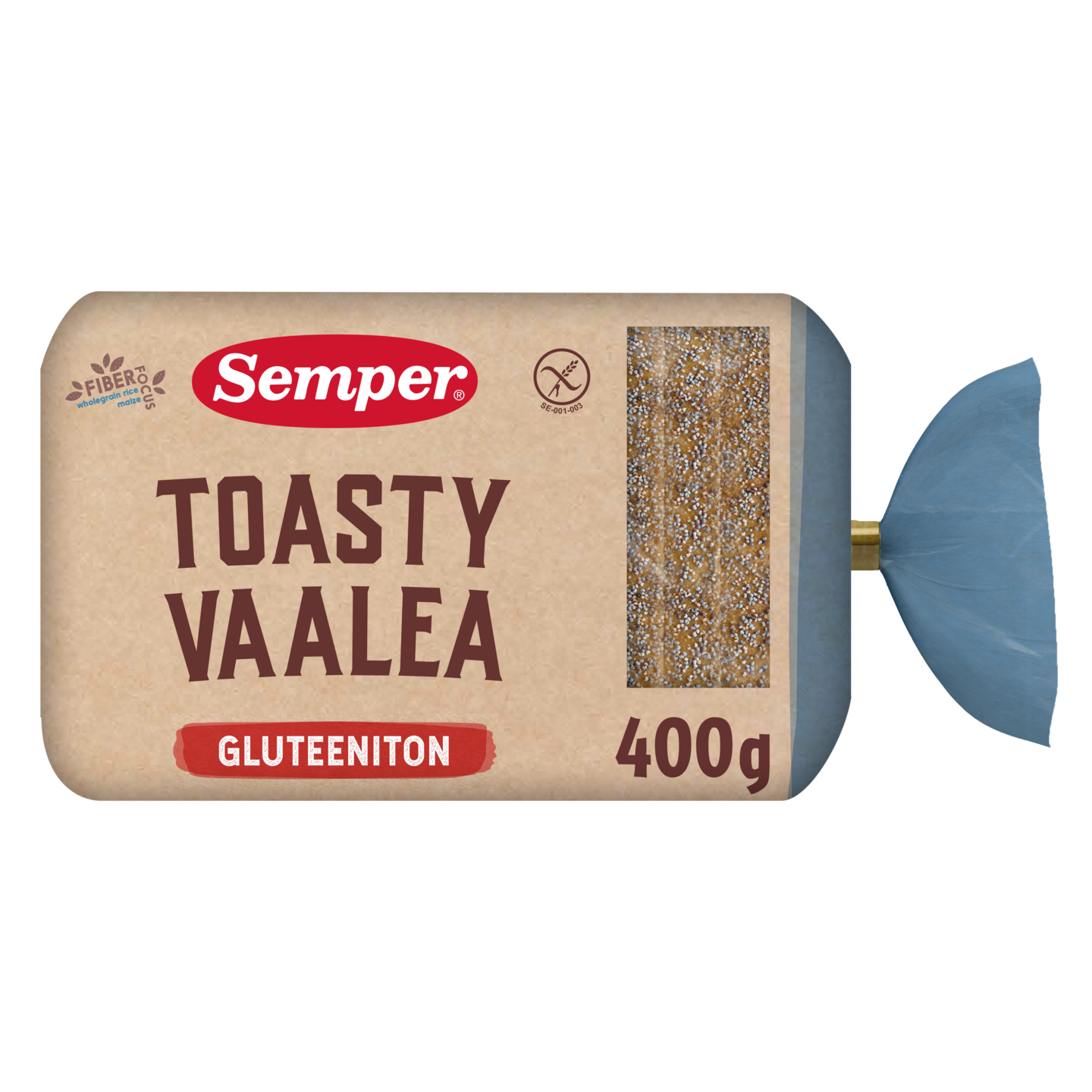 Semper Toasty Vaalea 400g gluteeniton leipä