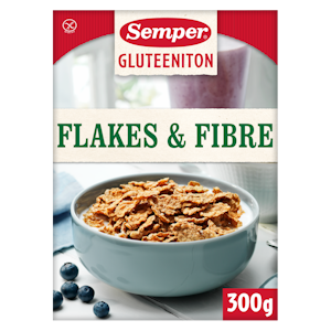 Semper Flakes & Fibre 300g gluteeniton kuitupitoiset hiutaleet