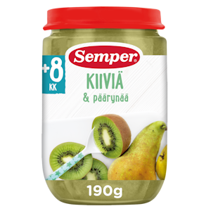 Semper 190g kiiviä ja päärynää alkaen 8 kk hedelmäsose