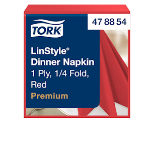 Tork Linstyle Dinner-lautasliina punainen 50kpl/39cm 1/4taitto