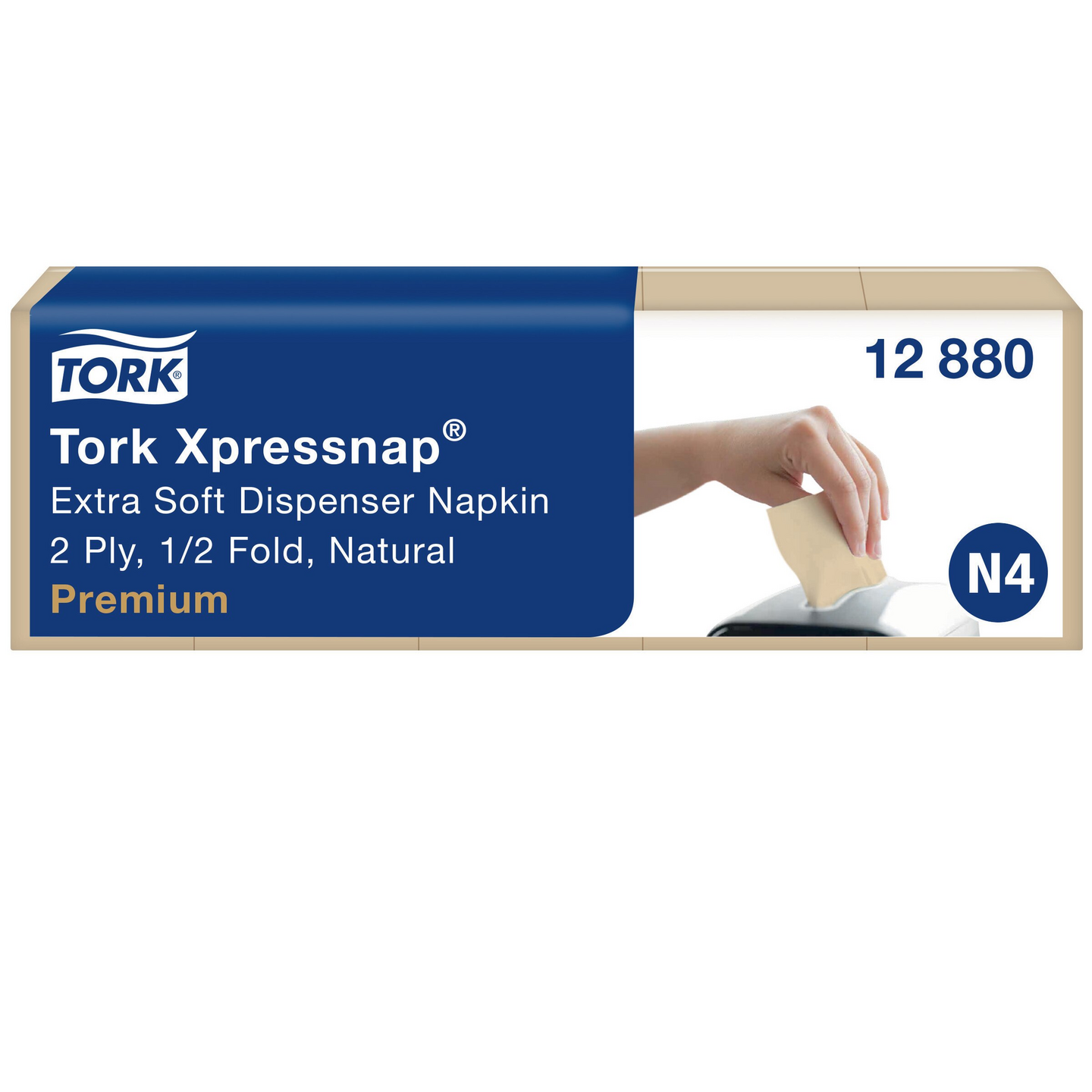Tork Xpressnap Extra Soft Natural annostelijaliina 21,3x16,5cm 2-kertainen N4 5x200kpl