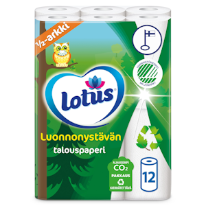 Lotus Luonnonystävän Talouspaperi 12rl