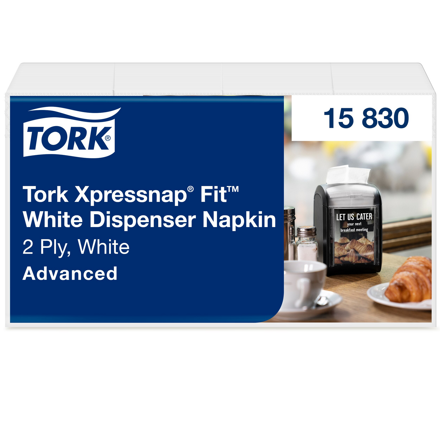 Tork Xpressnap Fit annostelijaliina valkoinen 21,3x16,5cm 2-kertainen Z-taitto N14 6x120kpl