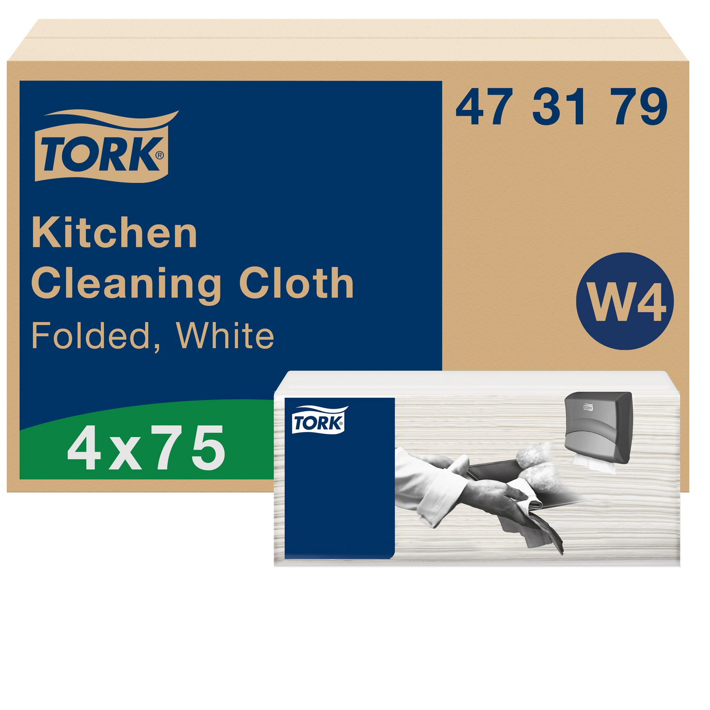 Tork puhdistusliina valkoinen premium W4 75kpl