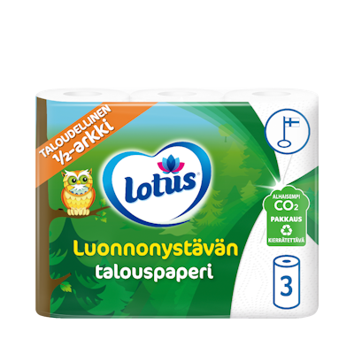 Lotus Luonnonystävän talouspaperi 3rl
