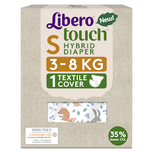 Libero Touch Hybrid pestävä kankainen vaippahousu 1kpl 3-8kg koko S