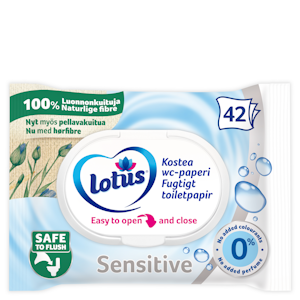 Lotus kostea wc-paperi 42kpl Sensitive