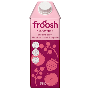 Froosh smoothie 750ml mansikka-mustaherukka-omena