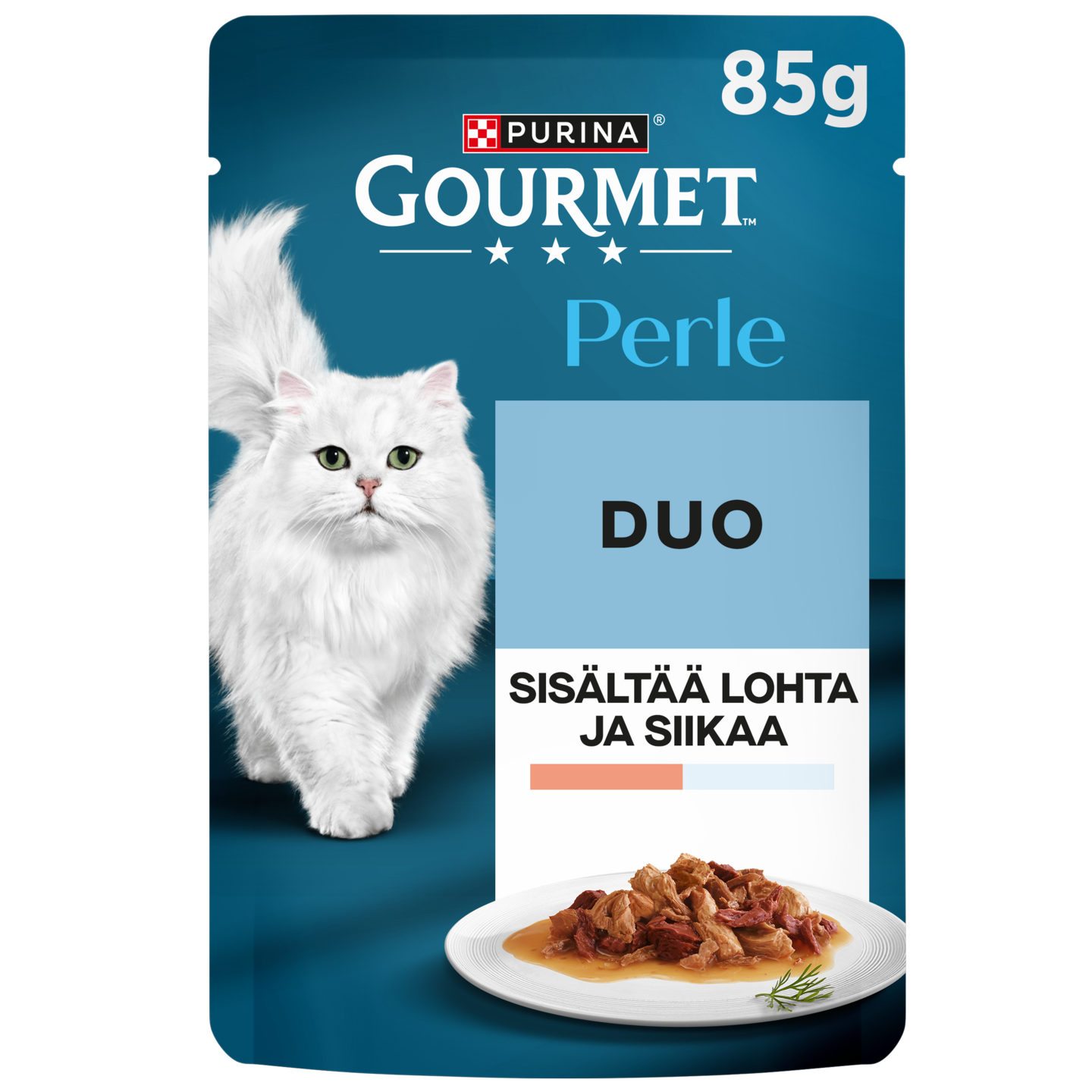 Gourmet Perle Lohta & Valkoista kalaa Seaside Duo 85g kissanruoka