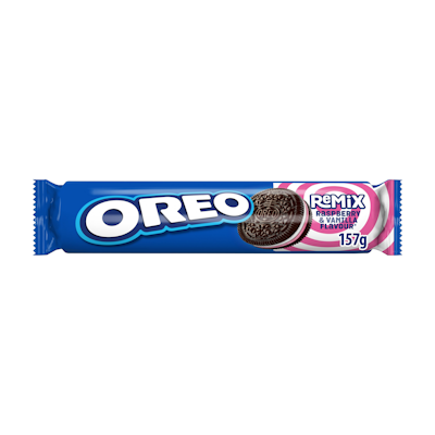 Oreo Remix Raspberry & vanilla täytekeksi 157g