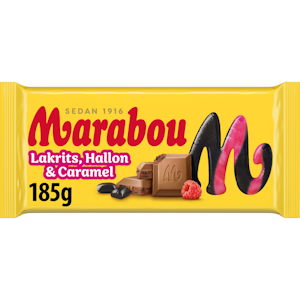 Marabou Lakrits, Hallon & Caramel maitosuklaalevy 185g