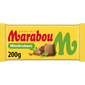 Marabou Mintkrokant maitosuklaalevy 200g