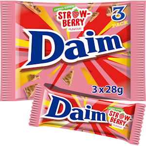 Daim Strawberry suklaapatukka 3-pack 84g