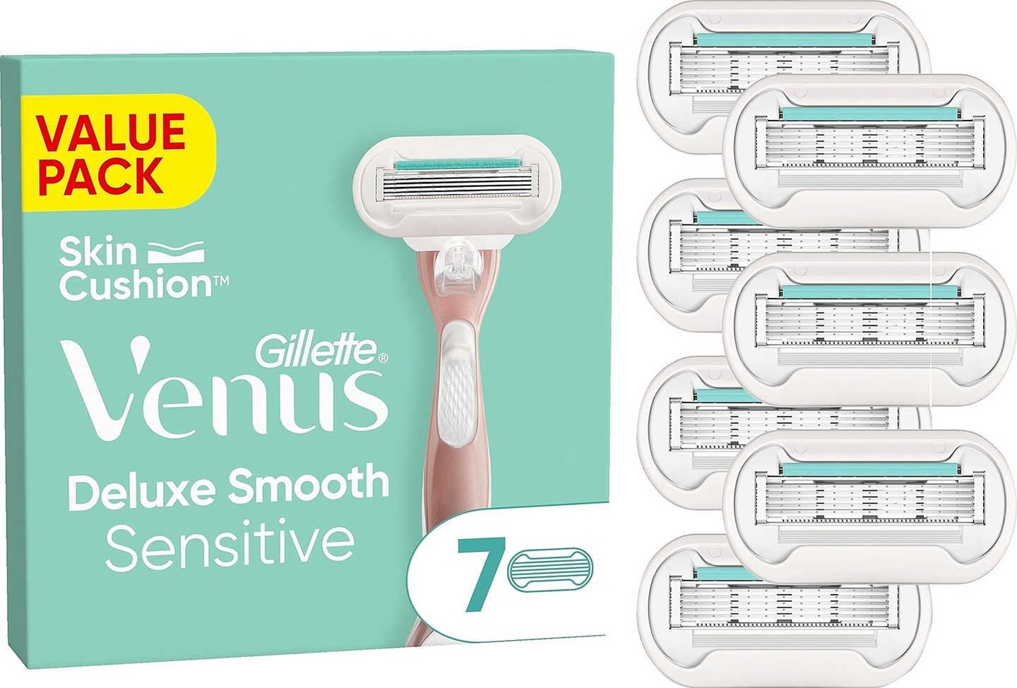 Gillette Venus Deluxe Smooth Sensitive 7kpl terä
