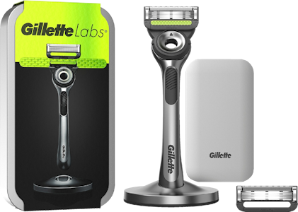 Gillette Labs Exfoliating Razor Silver partahöylä matkakotelolla ja vaihtoterällä