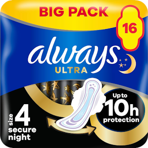 Always yöside 16kpl Ultra Secure Night 4