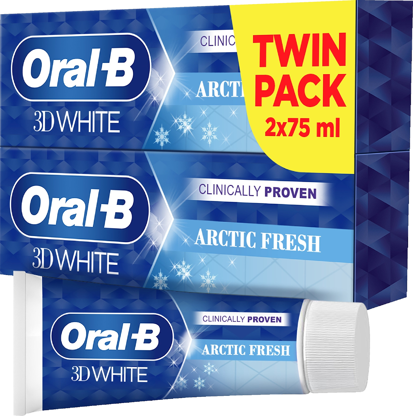 Oral-B 3D White Arctic Fresh hammastahna 75ml 2-pack
