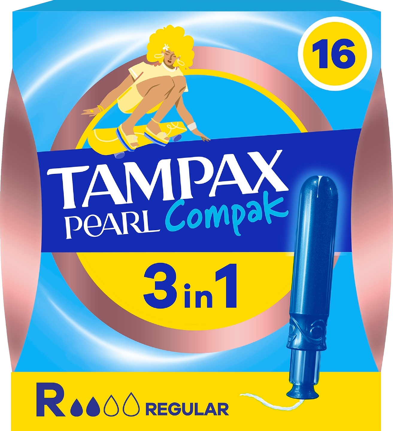 Tampax asetintamponi 16kpl Compak Pearl Regular