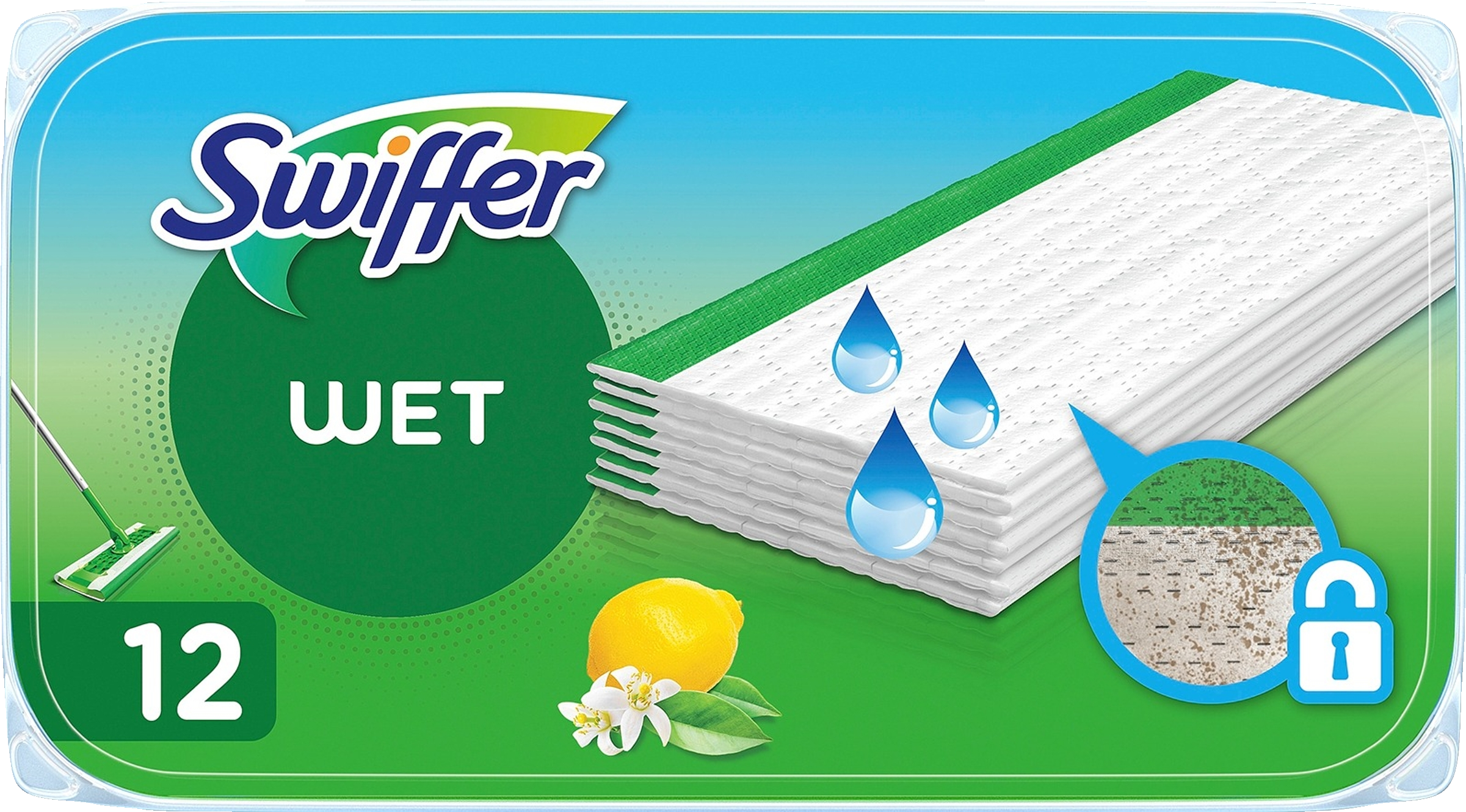 Swiffer kostea lattianpyyhintäliina 12 kpl
