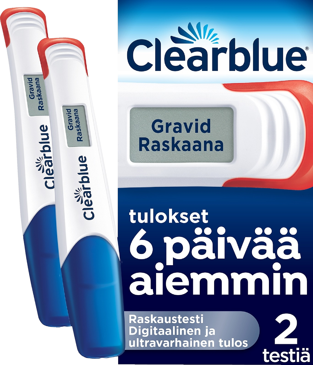 Clearblue Digitaalinen Ultravarhainen 2kpl raskaustesti