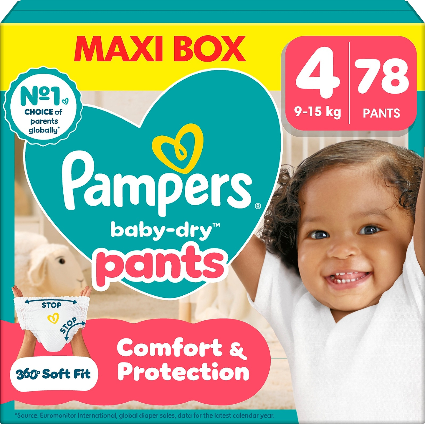 Pampers BabyDry Pants S4 9-15kg 78kpl housuvaippa Maxi Box