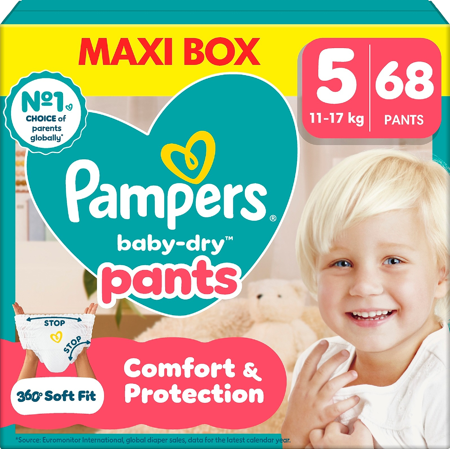 Pampers BabyDry Pants S5 11-17kg 68kpl housuvaippa Maxi box