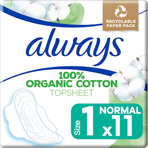 Always Cotton Protection Normal S1 side 11kpl siivekkeillä