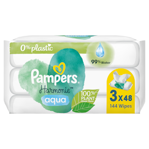 Pampers Harmonie Aqua 3x48kpl puhdistuspyyhe