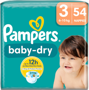 Pampers teippivaippa 54kpl Baby Dry S3 6-10kg