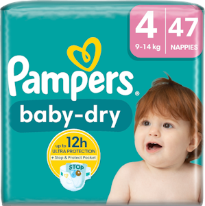 Pampers teippivaippa 47kpl Baby Dry S4 9-14kg