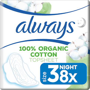 Always Cotton Protection Night S3 yöside 8kpl siivekkeillä