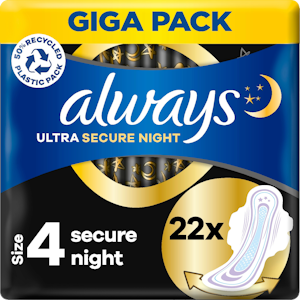 Always yöside 22kpl Ultra Secure Night wings