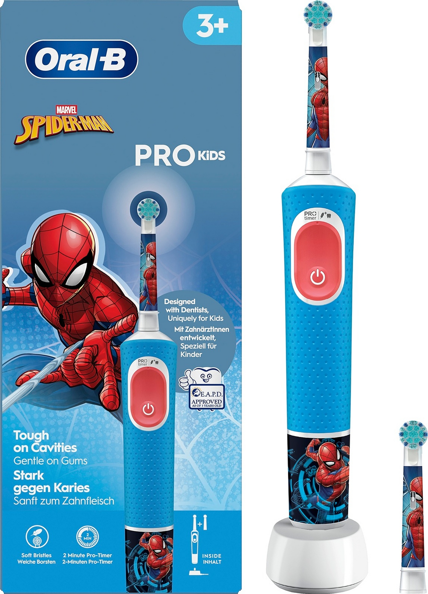 Oral-B Vitality Pro Kids 3+ Spiderman -sähköhammasharja + lisävaihtoharja