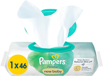 Pampers Harmonie new baby sis. aloe vera 46kpl puhdistuspyyhe