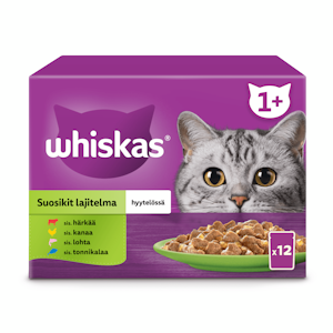 Whiskas 1+ suosikit lajitelma hyytelössä 12x85g