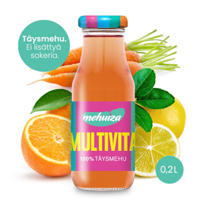 Mehuiza 100% appelsiini-porkkana-sitruuna ACE monivitamiini täysmehu 0,2L