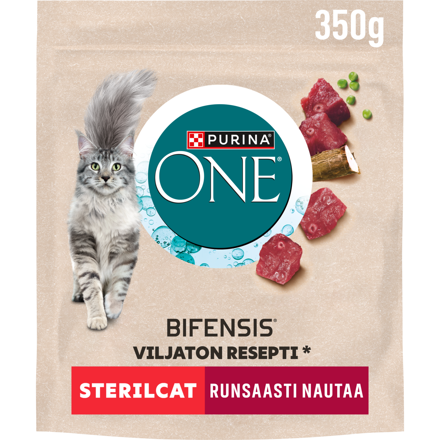 Purina one grain free recipe nautaa kissan kuivaruoka 350g