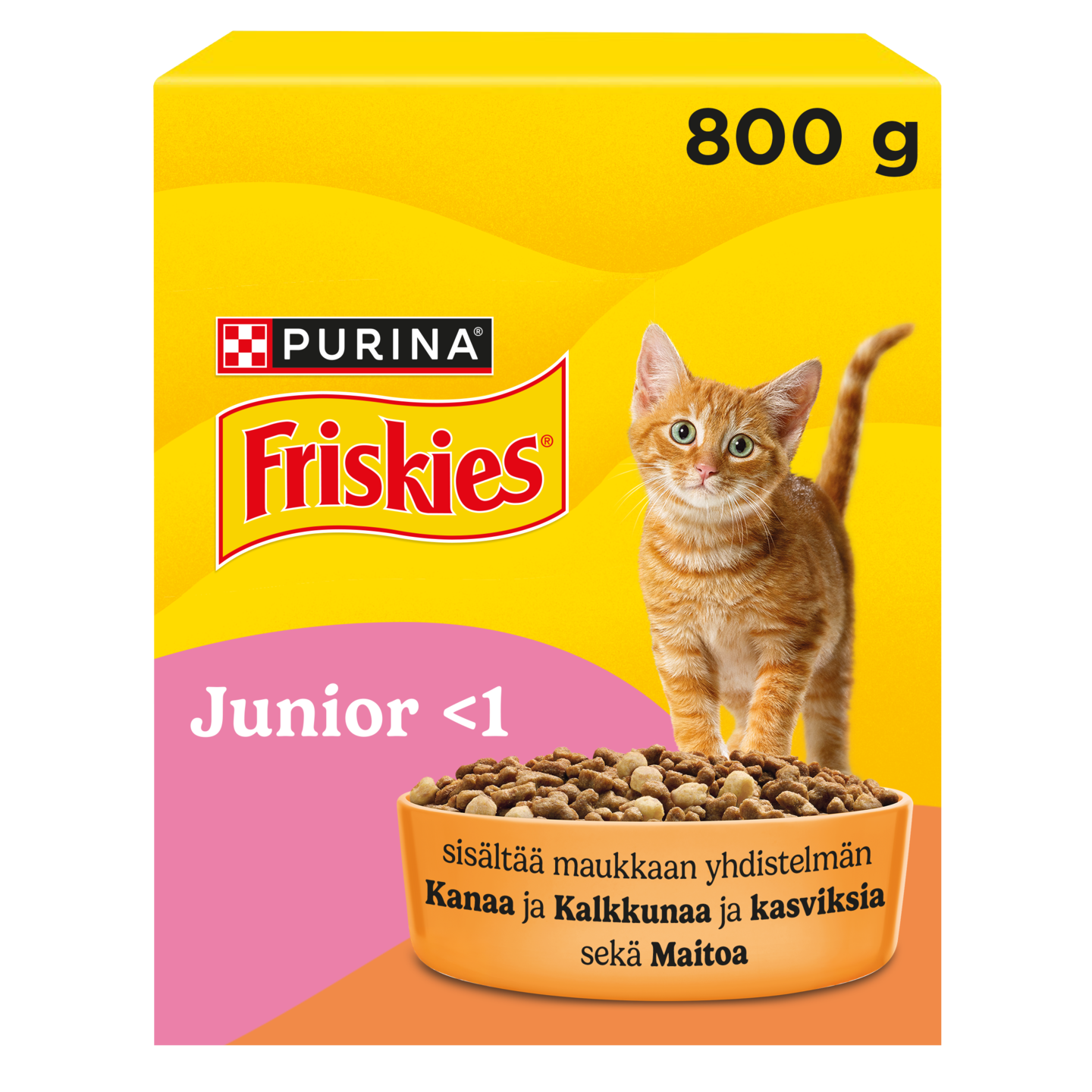 Purina Friskies Kissanpentu Kanaa ja Kalkkunaa Kissan kuivaruoka 800g