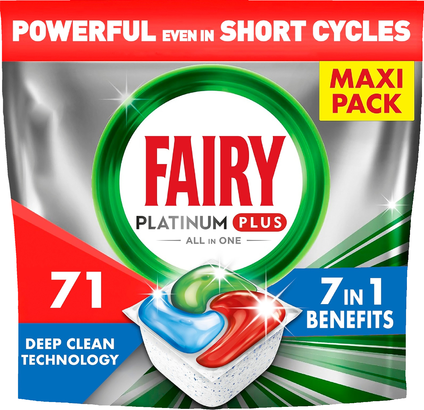Fairy Platinum Plus All in One Deep Clean Fresh Herbal Breeze 71kpl konetiskitabletti