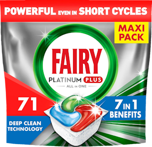 Fairy Platinum Plus All in One Deep Clean Fresh Herbal Breeze 71kpl konetiskitabletti