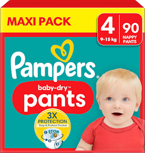 Pampers BabyDry Pants S4 9-15kg 90kpl vaippa