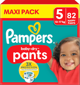 Pampers BabyDry Pants S5 12-17kg maxi box 82kpl housuvaippa