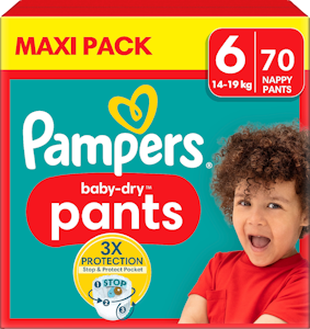 Pampers BabyDry Pants S6 14-19 kg maxi box 70kpl housuvaippa