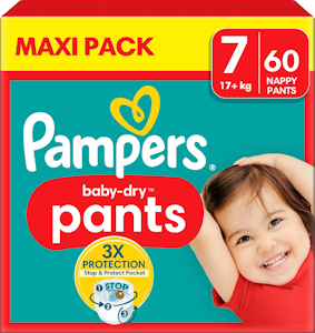 Pampers Baby Dry Pants S7 17+ kg maxi box 60kpl housuvaippa