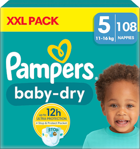 Pampers XXL BabyDry S5 11-16kg 108kpl teippivaippa