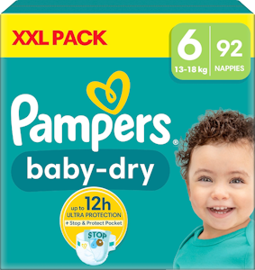 Pampers XXL BabyDry S6 13-18kg 92kpl teippivaippa