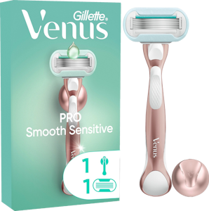 Gillette Venus Pro Smooth Sensitive Ihokarvanajohöylä + Seinäpidike