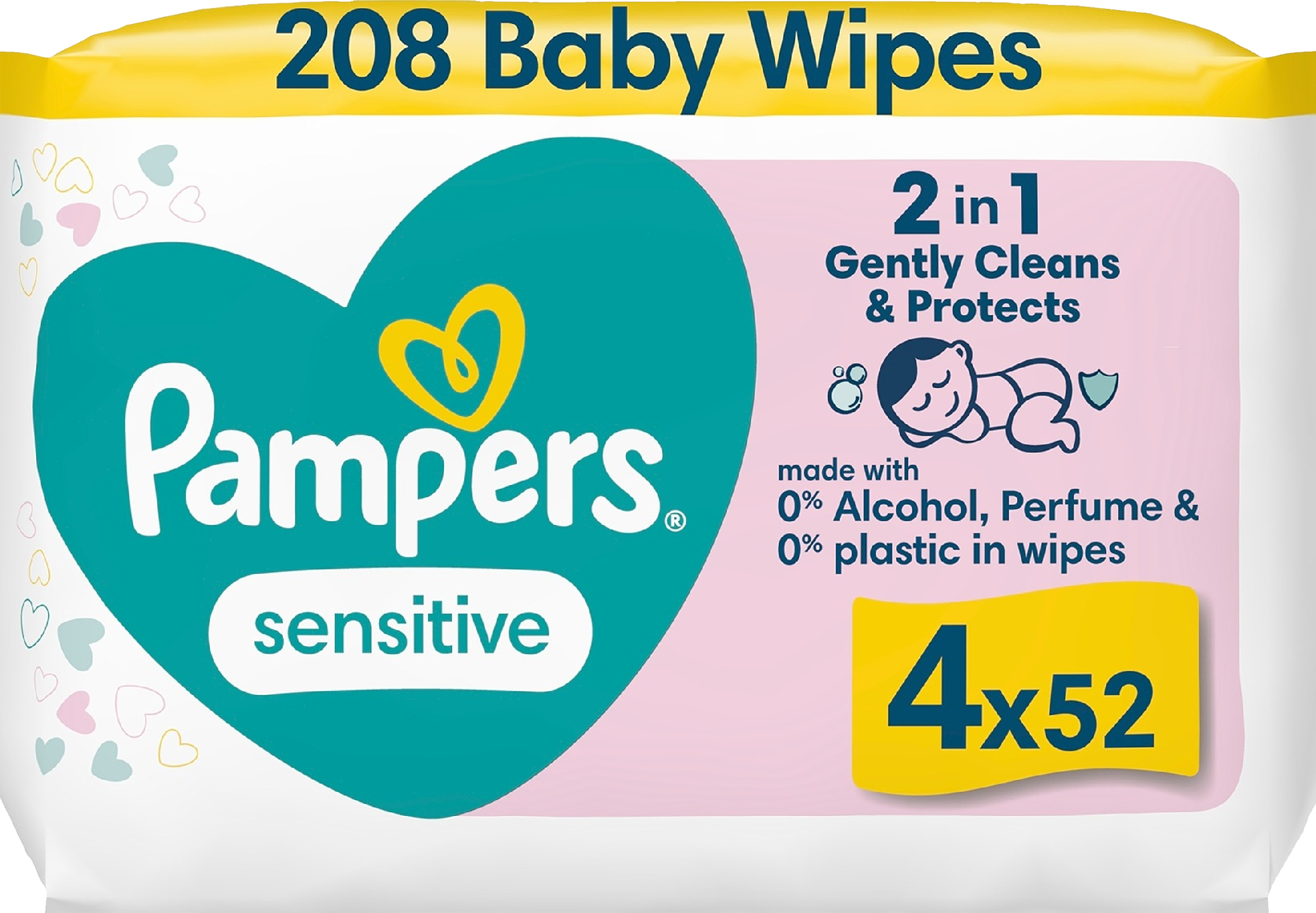 Pampers Sensitive Baby Wipes puhdistuspyyhe 4x52kpl