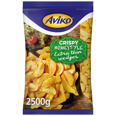 Aviko extra thin wedges 2,5kg pakaste