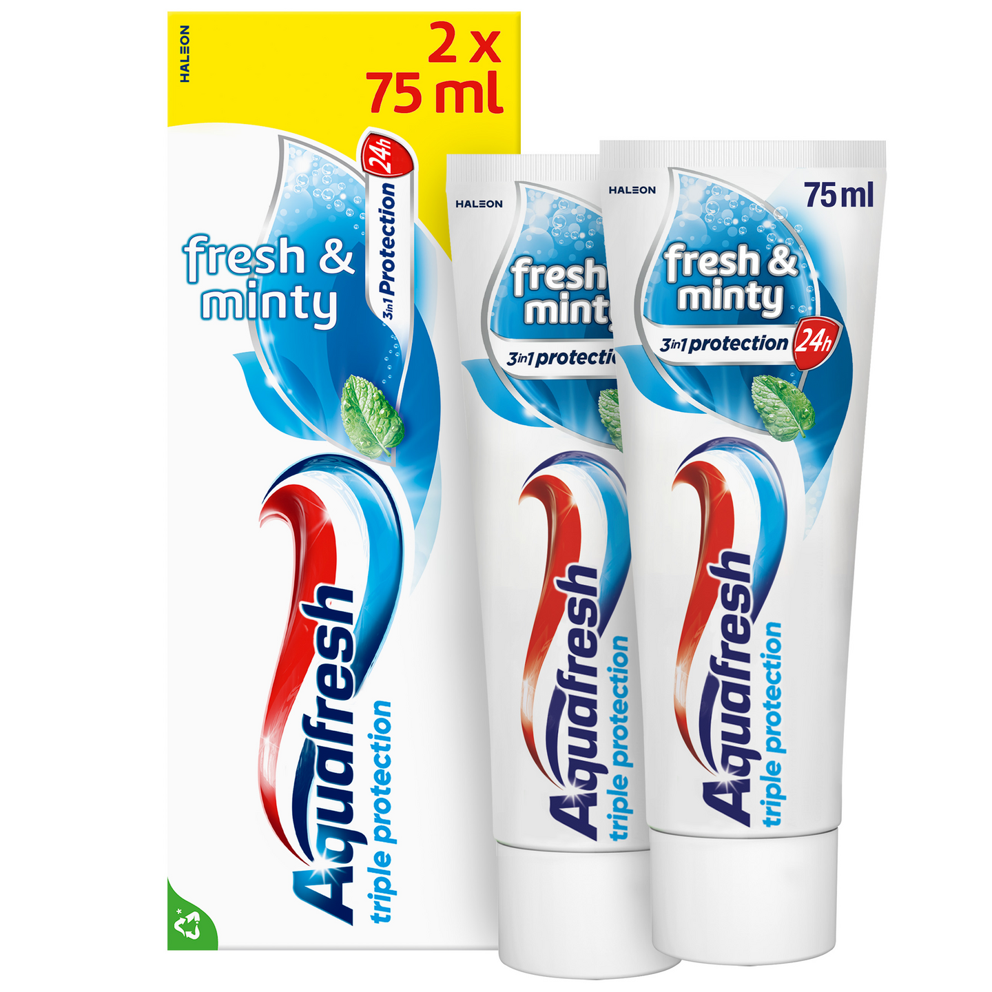Aquafresh Fresh Mint hammastahna 2x75ml